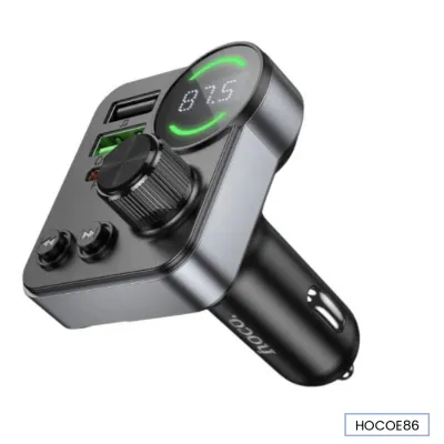 E86 Alegria 48W Dual Port Car Charger | 30W PD + QC3.0 | Bluetooth 5.4 FM Transmitter